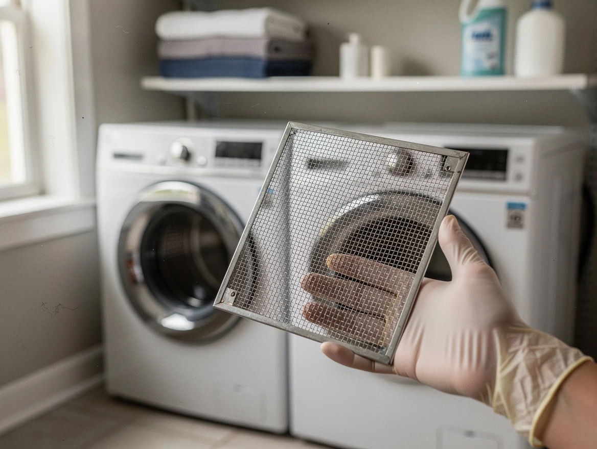 Meadowbrook Dryer Vent Cleaning specialist performing detailed lint trap cleaning service in Meadowbrook