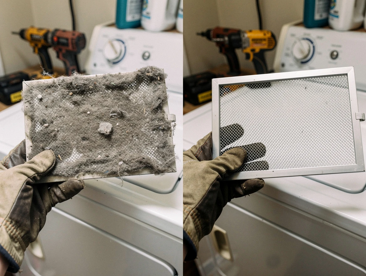 Professional lint trap cleaning by Meadowbrook Dryer Vent Cleaning in Meadowbrook